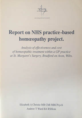Photo of Report on a practice-based homeopathy project analysis of effectiveness and cost of homeopathic treatment within a GP practice